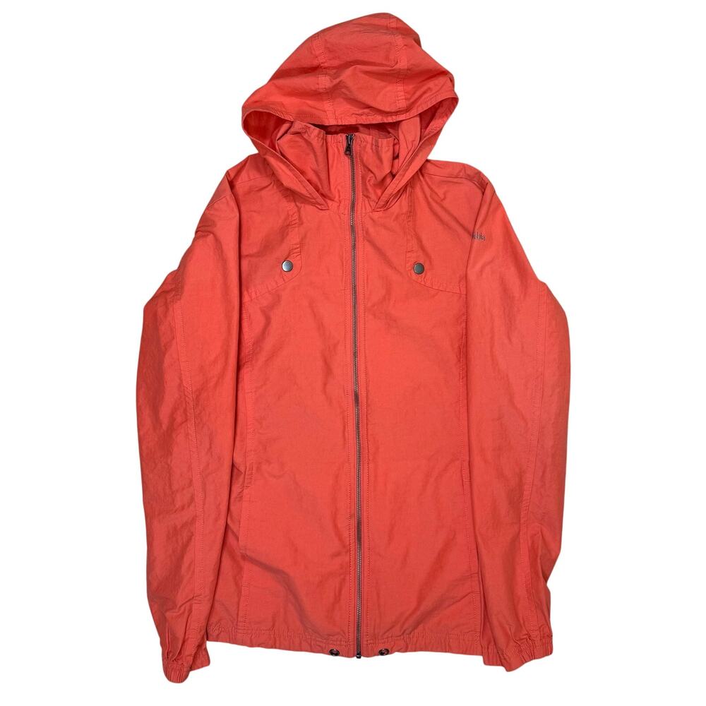 Columbia Hooded Windbreaker Peach Jacket Womens Size M Lightweight Coat